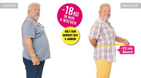 Anton Krenn vor und nach 18 Kilogramm Gewichtsabnahme mit easylife